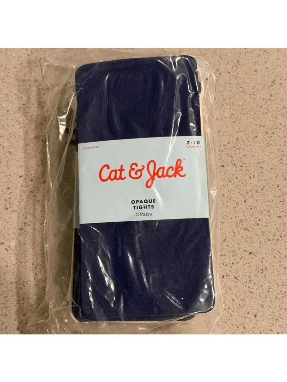 Cat & Jack Girls 2 pack Footed Opaque Tights